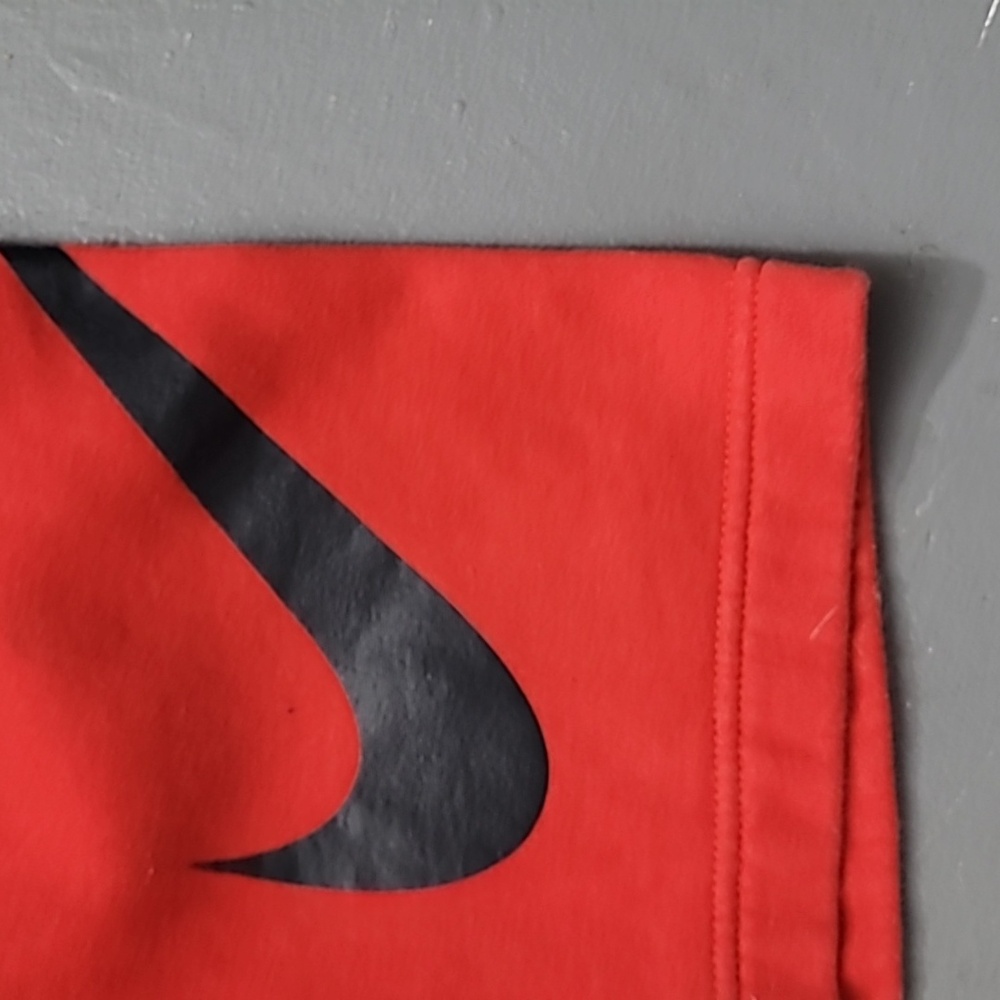 Nike red fleece sweat shorts, size small, 9" inseam EUC - Picture 2 of 3